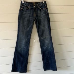 7 For All Mankind Dark Blue Boot Cut Jeans